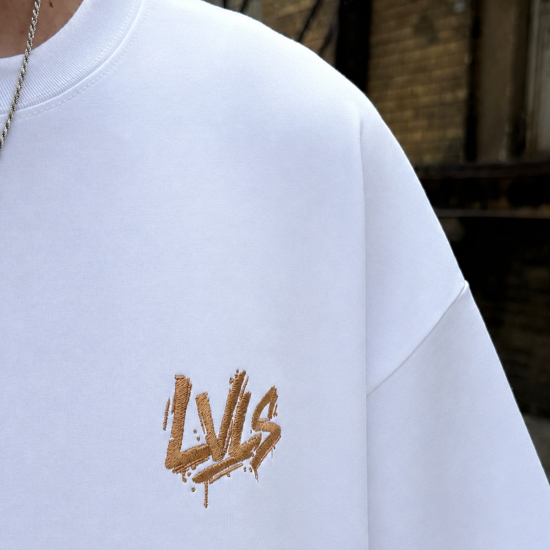 LVLS Oversized Shirt White "Too Much" – If I'm Too Much, Go Find Less.